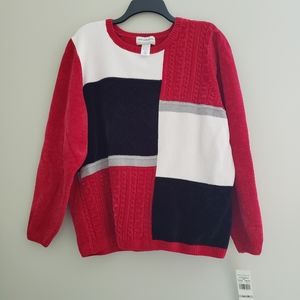 ***SOLD***Alfred Dunner Plus Size Colorblock Sweater NWT